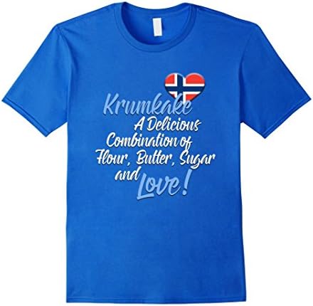 Mens Krumkake: Flour, Butter, Sugar and Love T-shirt Medium Royal Blue