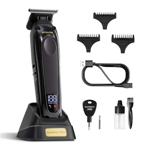 SUPRENT PRO Professional Hair Trimmer - High Torque Brushless Motor & Detachabl…