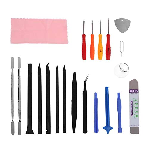 8 Types Set of Tool Mobile Phone Repair Kit Cell Phone Maintenance Suction Cup Screwdriver Set Screen Disassembly Opening Tool Red, Silver Tone