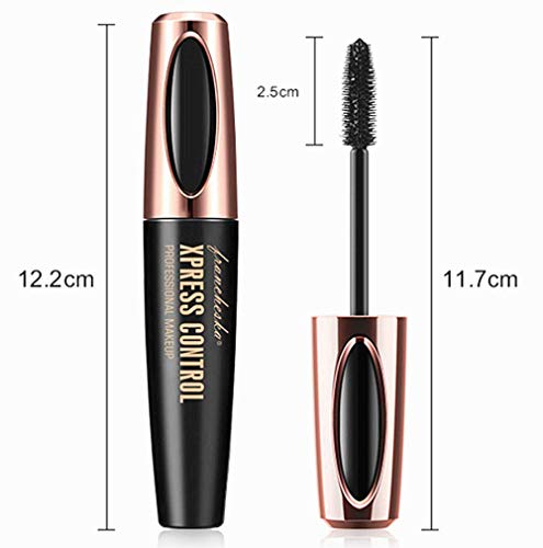 2PCS 4D Silk Fiber Eyelash Mascara, Extra Long Lash Mascara and Thick, Long Lasting, Waterproof & Smudge-Proof, All Day Exquisitely Lush, Full, Long, Thick, Smudge-Proof Eyelashes
