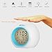 Alarm Clock Wake Up Light Digital Ninonly 6 Natural Sound Indoor Temperature Calendar Nice Gift Decor 7 Auto Switch Colors LED Night Light for Kids Bedroom Adults White