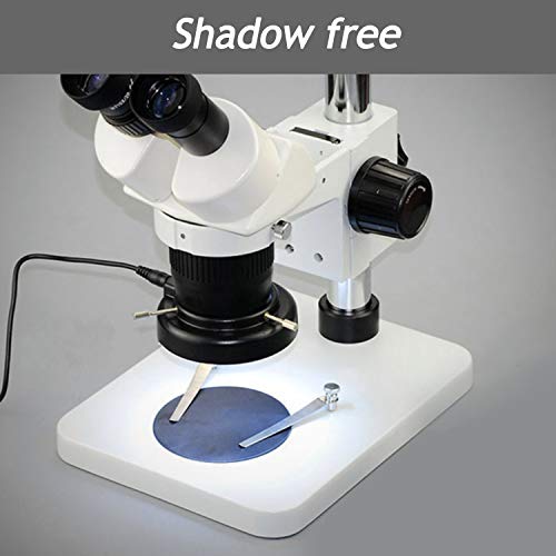 Micrl Microscope Ring Light Adjustable 60 LED Illuminator for Stereo Microscope & Camera