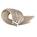 Moresoo 18 Inch Remy Human Hair Extensions Tape in Hair Ash Blonde Color #18 Seamless Skin Weft Invisible Adhesive Hair Extensions 40pcs/100g