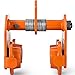 OrangeA 3 Ton Heavy Duty Manual Capacity Plain 6000LBS Push Track Roller Trolley Crane Lift Dual Wheels Garage Hoist for Straight Curved I Beam (Manual Trolley 3 Ton)