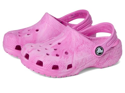 Crocs Unisexe Enfant Classic Watercolor Marbled Clog T Sabots, Pink Swirl, 19/20 EU