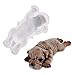 BUSOHA 3D Shar Pei Chocolate Mousse Cake Mold/Pug Dog Silicone Fondant Mold for Ice Cream Mould, Pudding, Soap, Polymer Clay, Crafting Resin