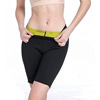 Ausom Womens Sweat Body Shaper Shorts Hot Thermo Slimming Sauna Pants Weight Loss Black Shapewear