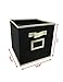 Sodynee Foldable Cloth Storage Cube Basket Bins Organizer Containers Drawers, 6 Pack, Beige/Black