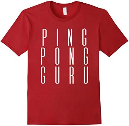 Men's PING PONG GURU t-shirt Medium Cranberry