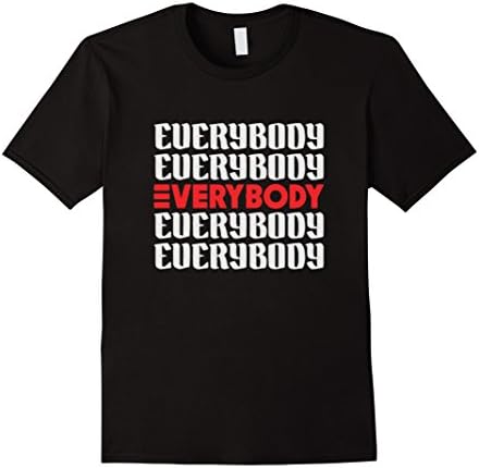 Men's logic everybody t shirt- Cool logic everybody red Medium Black