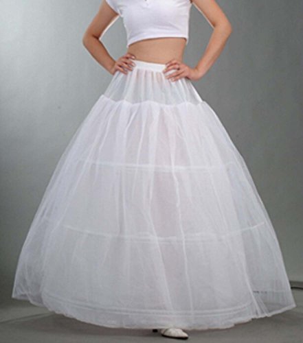 V.C.Formark Crinoline Underskirt Petticoat Half slip for Wedding Bridal Dress White
