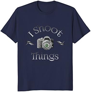 Mens I Shoot Things Photography TShirt Vintage Camera Shirt 3XL Navy