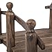 BestMassage Garden Wooden Bridge Outdoor Patio Pond Arch Walkway Path Structure Stained Finish Decorative 5