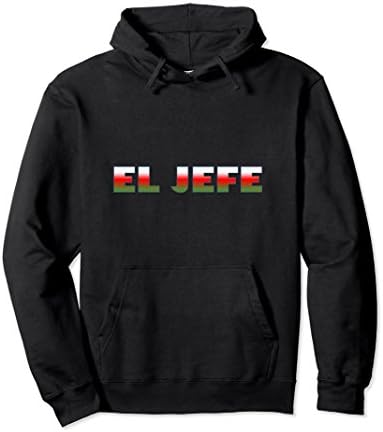 Unisex Traditional Mexico Spanish El Jefe Boss Hoodie Large Black