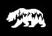 Bear Mountains Adventure Wanderlust Decal Vinyl Sticker Auto Car Truck Wall Laptop | White| 7.5