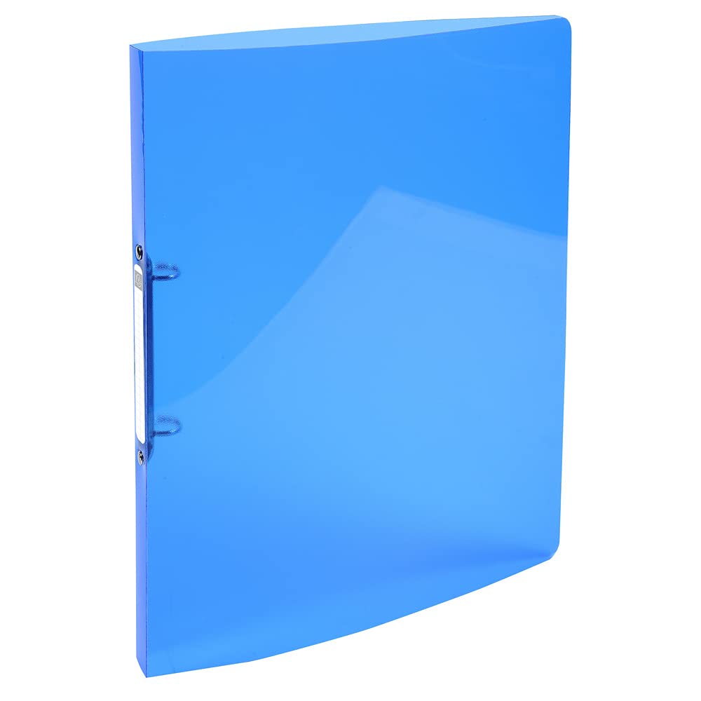 Exacompta - Ref. 54677E - Iderama flexible PP binder - 2 round rings, diameter 15 mm - Spine 20 mm - External dimensions: 32 x 25 cm - A4 file format - Colour: light blue