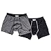SAXX Men's 24 Seven Fly Boxer 2 Pack, Black/Heather, Small