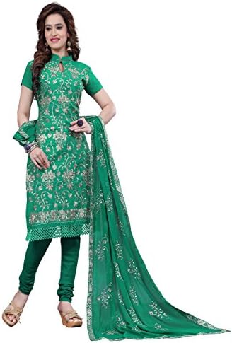 minu Women's Cotton Salwar Suits Sets Stitched 48 Green