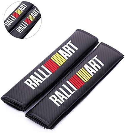 Car Seat Belt Pad Cover Embroidery Shoulder Pads Seat Belt 2 pcs for(Ralliart)