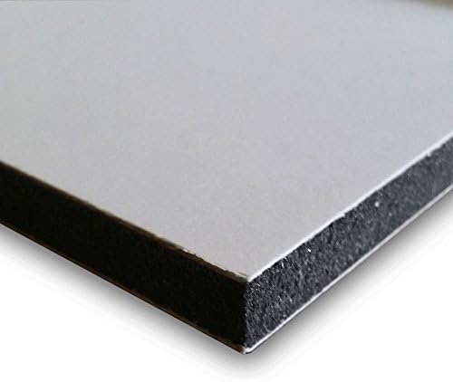 Styrene Faced Foam Board 1/2" x 24" x 36" - White/Black/White (4 Pack)