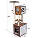 Good Life 60″ Modern Design Wood Deluxe Cat Tree Furniture Kitten House Condo with Washroom for Small to Lager Cats Climbing Tower w/Scratching Post PET594thumb 2