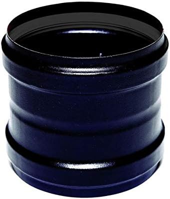 Emaillierter Ofenrohr-Stecker DN 100 Mm – Schwarz, Hitzebeständig Bis 600°C | Made In Italy Für Pellets- & Holzöfen