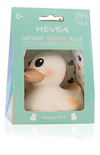 Iconic HEVEA Non-Toxic, Natural Rubber Duck Kawan Mini, Designed with no holes, Plastic-Free