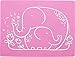 modern-twist Baby Meal-Mat Silicone Placemat, Elephant Hugs, Pink