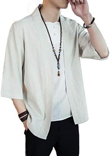 Comaba Men Solid Color Baggy Open Front Kimono Cardigan Big and Tall  Cardigan Clothing, Shoes u0026 Jewelry