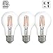 Dusk to Dawn Photocell Sensor LED Lights Bulbs 4W 470lm ETL Listed Auto On/Off incandescent Bulb 40W Light Sensor for Porch Patio Wall Light Outdoor Lighting ,Warm White(2700K) AC120V (Pack of 3)