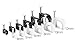 Aurum Cables® Cable Clip Assortment - 6 Assorted Sizes - 390 Piece Set - White and Black