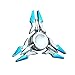 Wensltd Aluminium Alloy Tri-Spinner Fidgets Toy Stress Reducer Relieve Anxiety and Boredom (Blue&Silver)