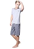 Godsen Men's Casual Cotton Short Pajama Set