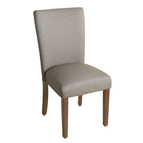 HomePop Parsons Classic Upholstered Accent Dining Chair, Single Pack, Grey Beachfront Decor
