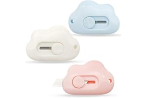AKOAK 3 Pcs Cloud Shaped Mini Art Cutter, Portable, Suitable for Cutting Envelopes, Food Bags, Plastic Bags, Express Unpacking, Manual Cutting Paper, etc