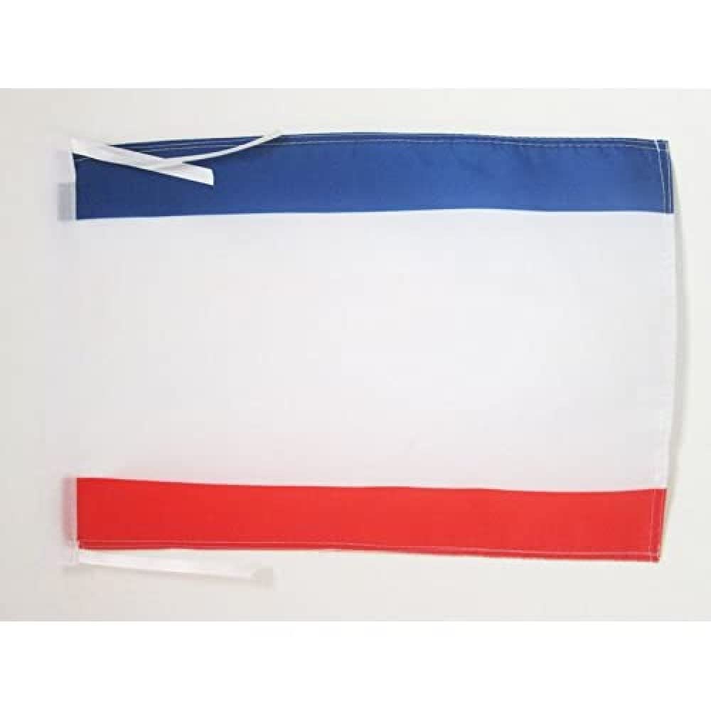 AZ FLAG - Republic of Crimea Flag - 18'' x 12'' - 100% Polyester Russia - Crimean Small Banner with Two Cords - Fade Resistant - Vivid Colors - 18x12 in - 45x30 Cm