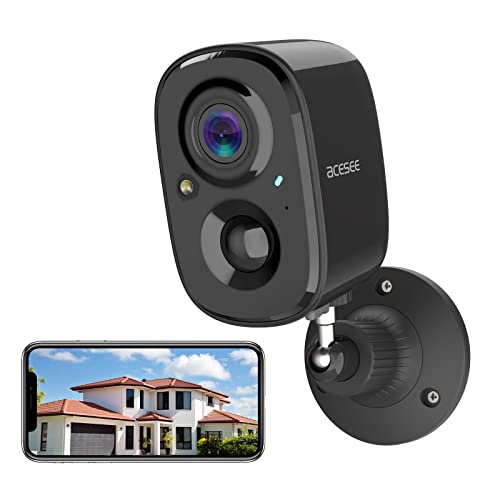 Wireless Outdoor Security Camera, Wireless Rechargeable Battery Powered