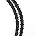 LONEEDY 3 Pack Fashion Rhinestone and Crystal Hard Headbands,Double Row Non-slip Teeth Hairband for Women (Silver+Gold+Light blue)