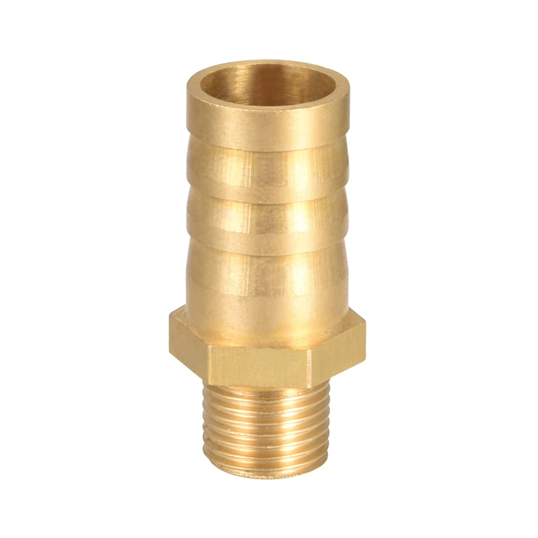 sourcing map Brass Hose Barb Fitting,Connector,12mm Barb x G1/8 Male Pipe Adapter