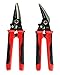Neocraft Heavy Duty Electrician Scissor (Set of 2) – Sharp Steel Scissors for Cutting Metal Sheet, Plastic, Gardening – Grinded Cutting Edge for Durable Cutting - Can Be Used by Left-Handed People