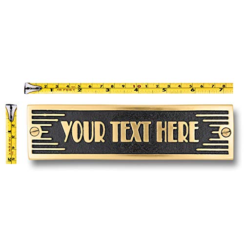 The Metal Foundry Custom Text Metal Door Sign. Art Deco Style Home DÃ©cor Accessories Door Or Wall Brass Plaque. Handmade in England.