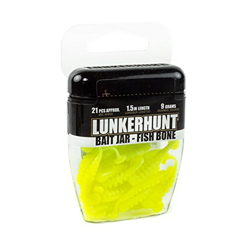 LunkerhuntBait Jar-Fishbone Bait Jar-Chartreuse Chartreuse