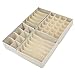Magicfly Bra Organizer, Closet Undergarment Organizer for Drawer, Sturdy Collapsible Drawer Divider for Socks Panties Bra Ties Lingerie Drawer Organizer, Set of 4, Beige
