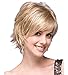 ELIM Blonde Wigs for Women Short Curly Synthetic Hair Wig White Women Full Wigs with Wig Cap Z120