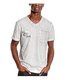 Kenneth Cole Reaction Men's Stone Washed Logo-Graphic T-Shirt, Seagull, Medium