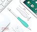 MoKo [2 Pack] Silicone Grip Holder Ergo Protective Sleeve Cover Case Accessories Compatible with Apple Pencil 1st / 2nd Generation, White & Gem Green