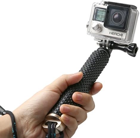 NLSD Adjustable Aluminium Telescopic Monopod Pole Handheld Extendable Selfie Stick for Gopro Hero 4 Session, Black, Silver Hero 2 3 3+ 4 5 SJ4000 SJ5000 SJ6000 Action Cameras(7"-19" Yellow)