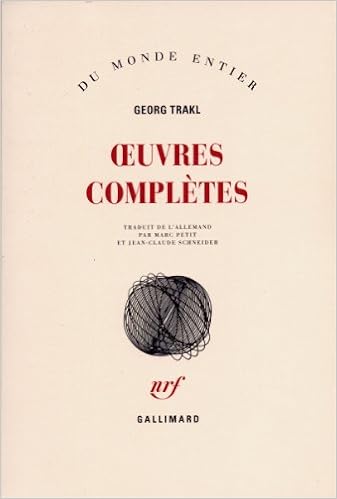 Amazon Fr Oeuvres Completes Georg Trakl Marc Petit Jean Claude Schneider Livres