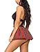 LeaLac Sexy Lingerie for Women School Girl Outfit Lingerie Cute Plaid Mini Skirt Set 659 Black XL
