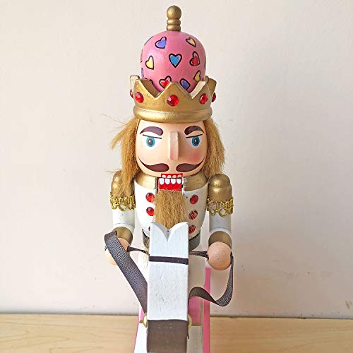 gelvs 11.8 inches Wooden Nutcracker Doll Soldier Vintage Handcraft Puppet Decorative Ornaments Home Decoration